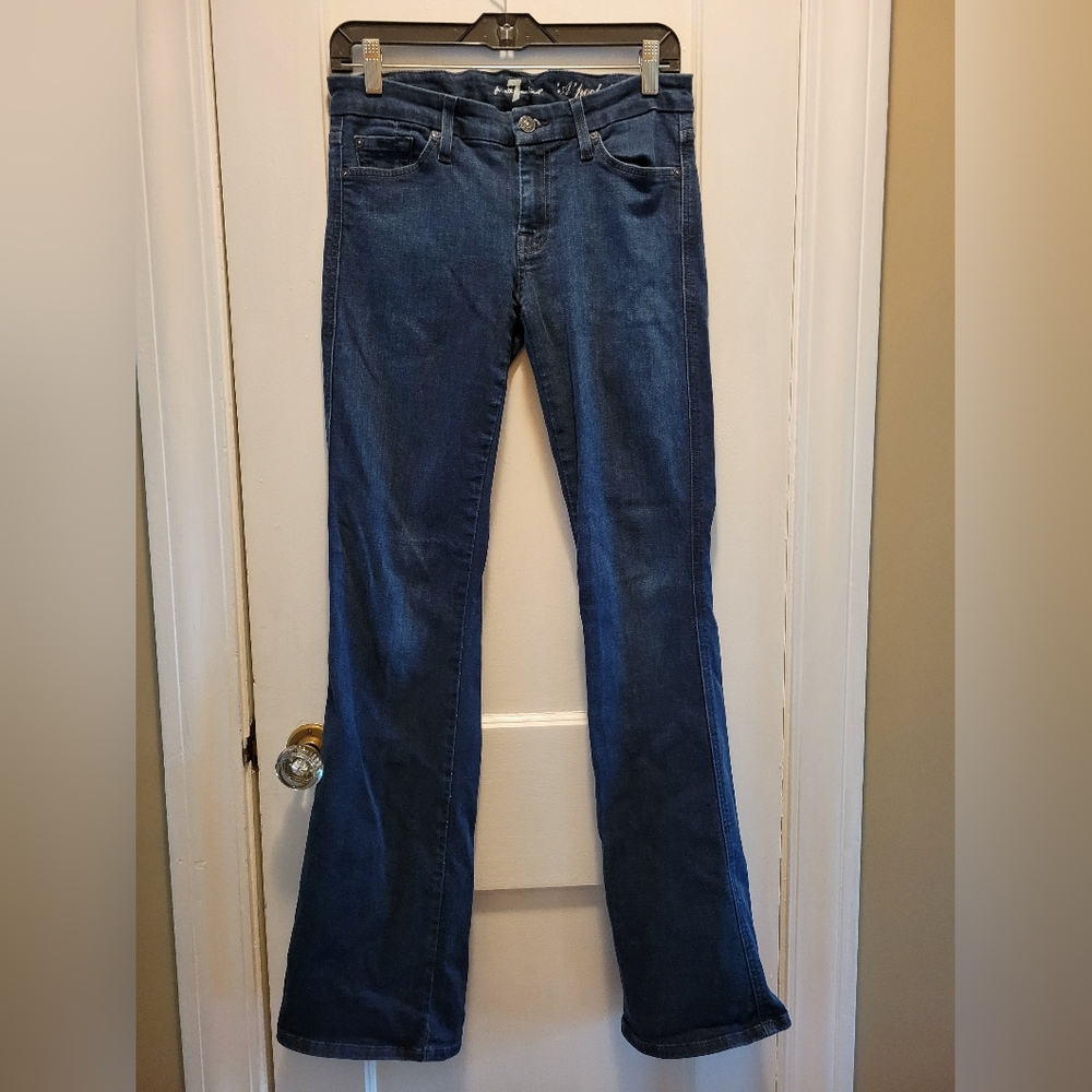 7 for All Mankind Women's Low Rise Flared "A" Pocket Jeans Size 28 Y2K Style